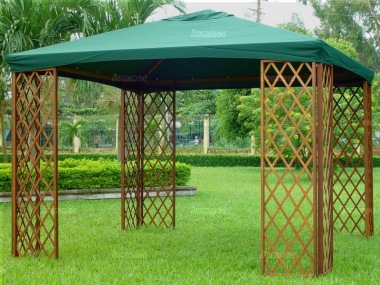1st class value! Rectangular Hardwood Gazebo 137